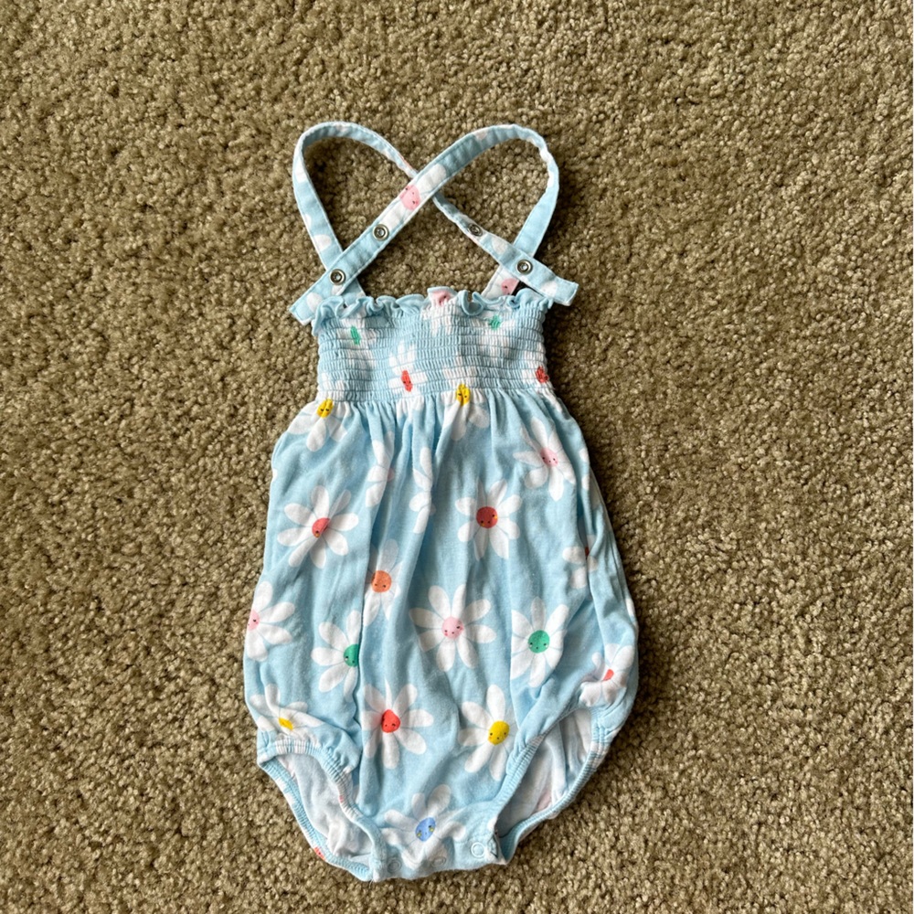 Baby girl bubble romper